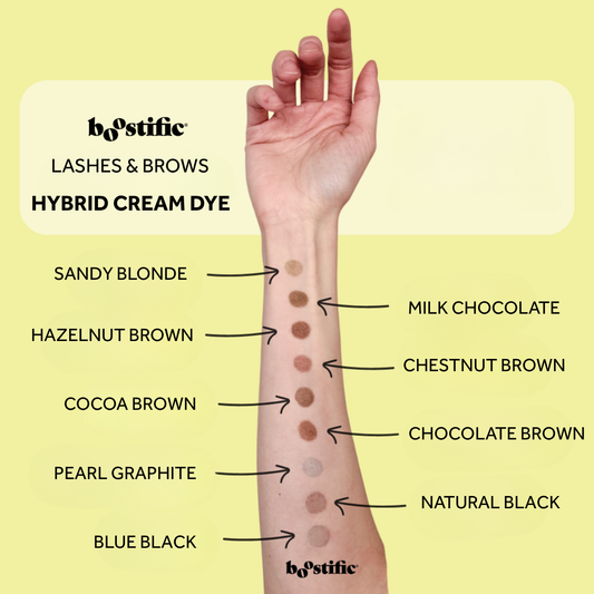 Blue black brow & lash hybrid cream dye
