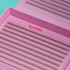 Laser-Wrapped Promade lashes - medium wide fans 3D 0.07